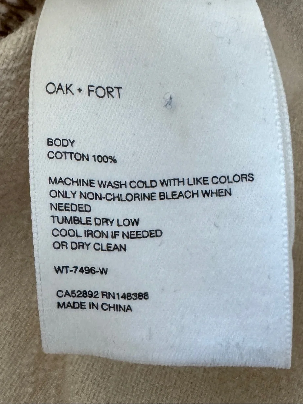 Oak + Fort Oversized Denim Shacket Jacket Cream Beige Utility XS - Picture 6 of 7